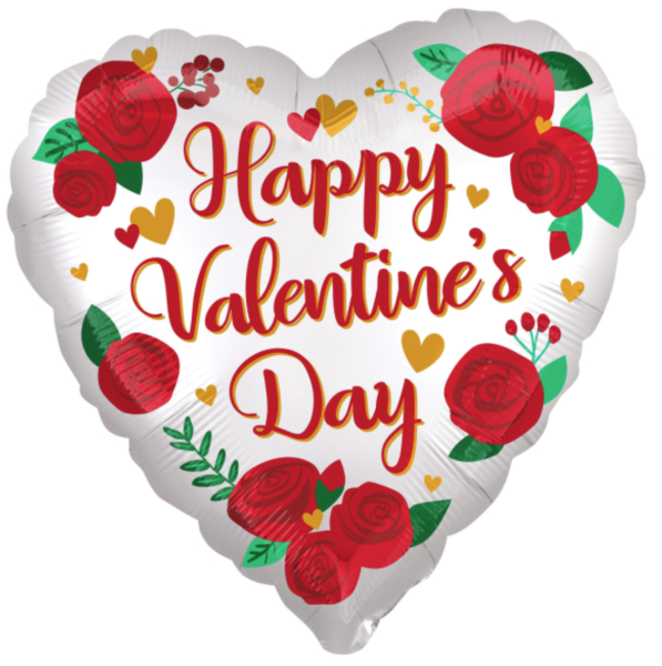 XL Folienballon Figur - Happy Valentine's Day - ø 71cm